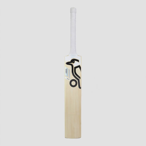 Kookaburra Ghost Pro 1.0 cricket bat rotating from the front face to the edge, revealing the Kookaburra wordmark